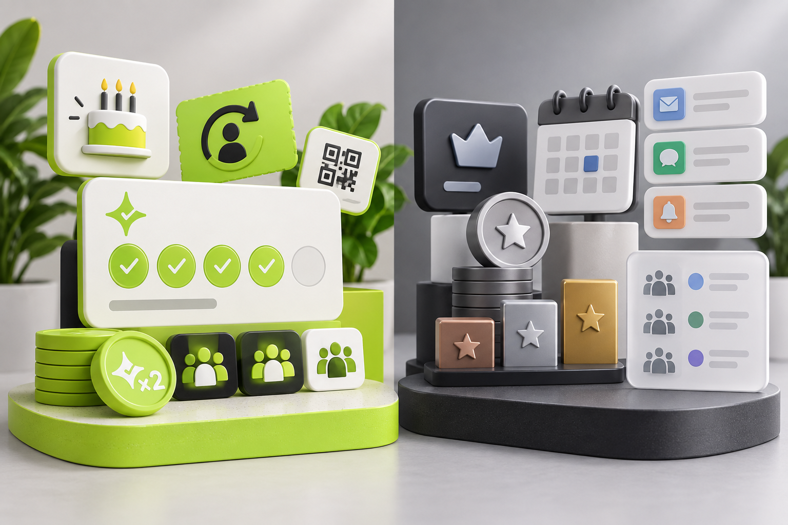 Loyalty mechanics compared: Çentik stamps, birthday and referral rewards versus points and tiers