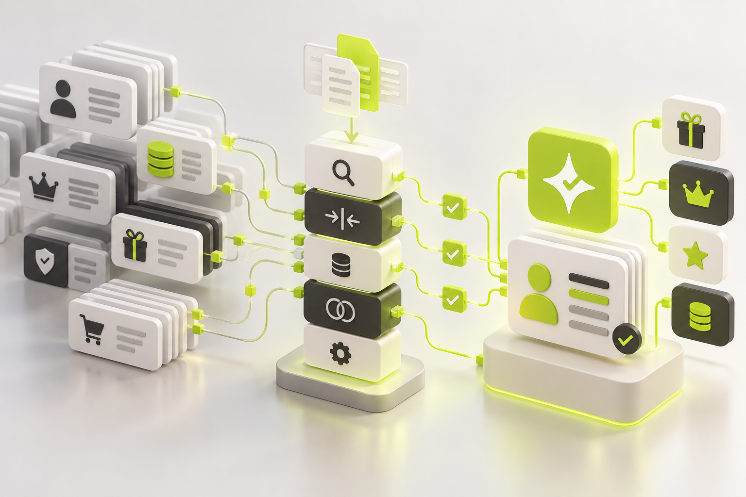 Abstract loyalty migration validation flow for customer profiles, balances, rewards, consent and transaction history