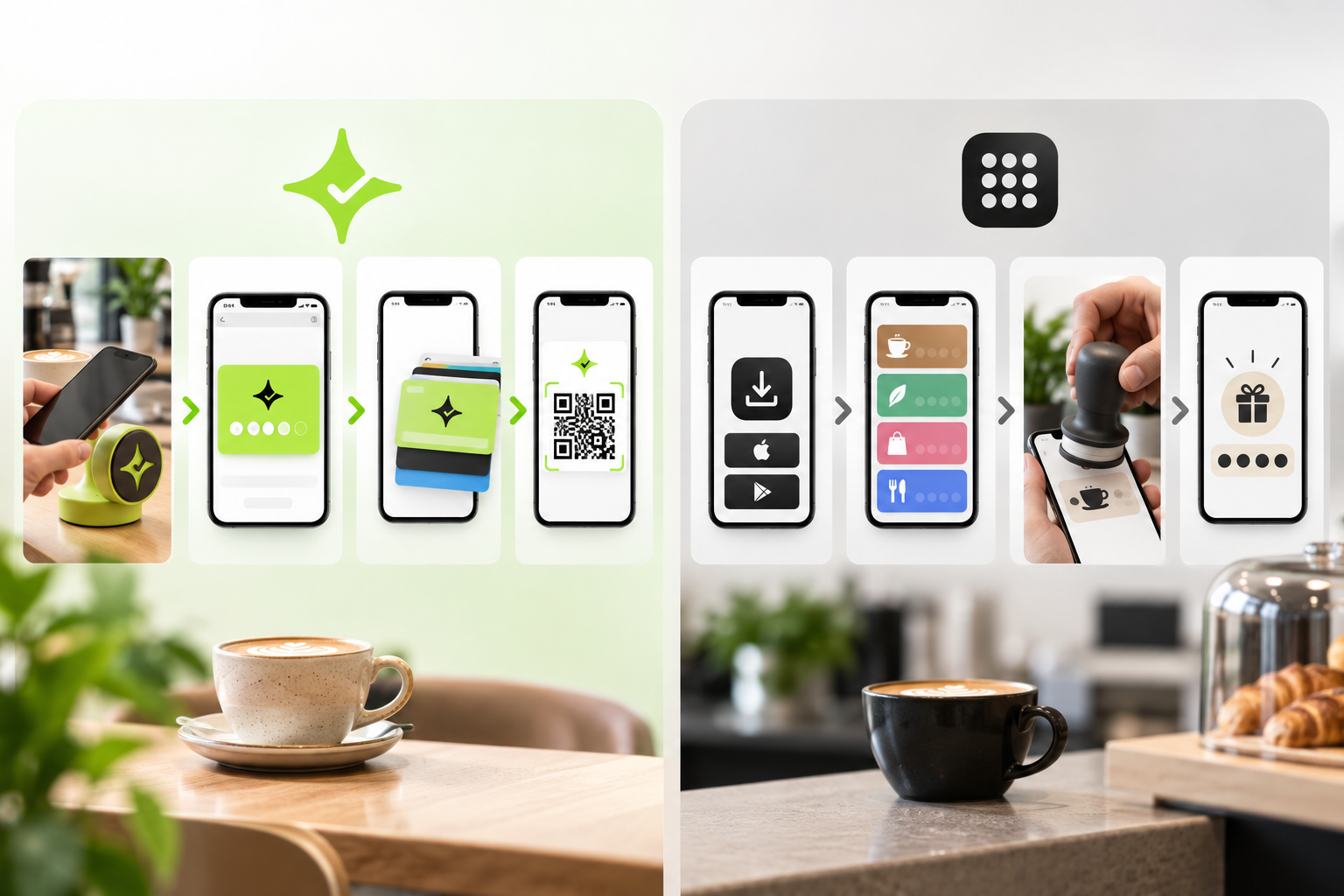 Customer journey compared: app-free tap and wallet card versus downloading an app