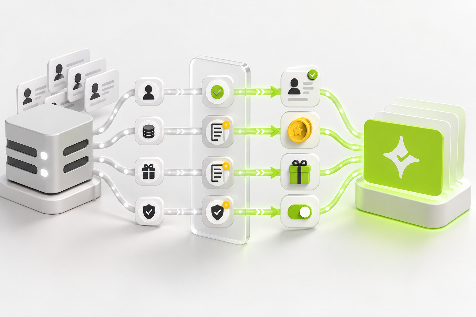 Customer identities, loyalty balances and marketing permissions moving through a controlled loyalty-platform migration