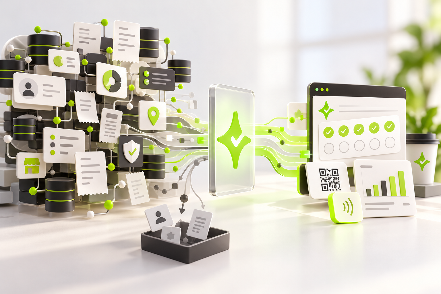 Abstract loyalty migration and fit assessment from enterprise records to a simplified Çentik café loyalty setup