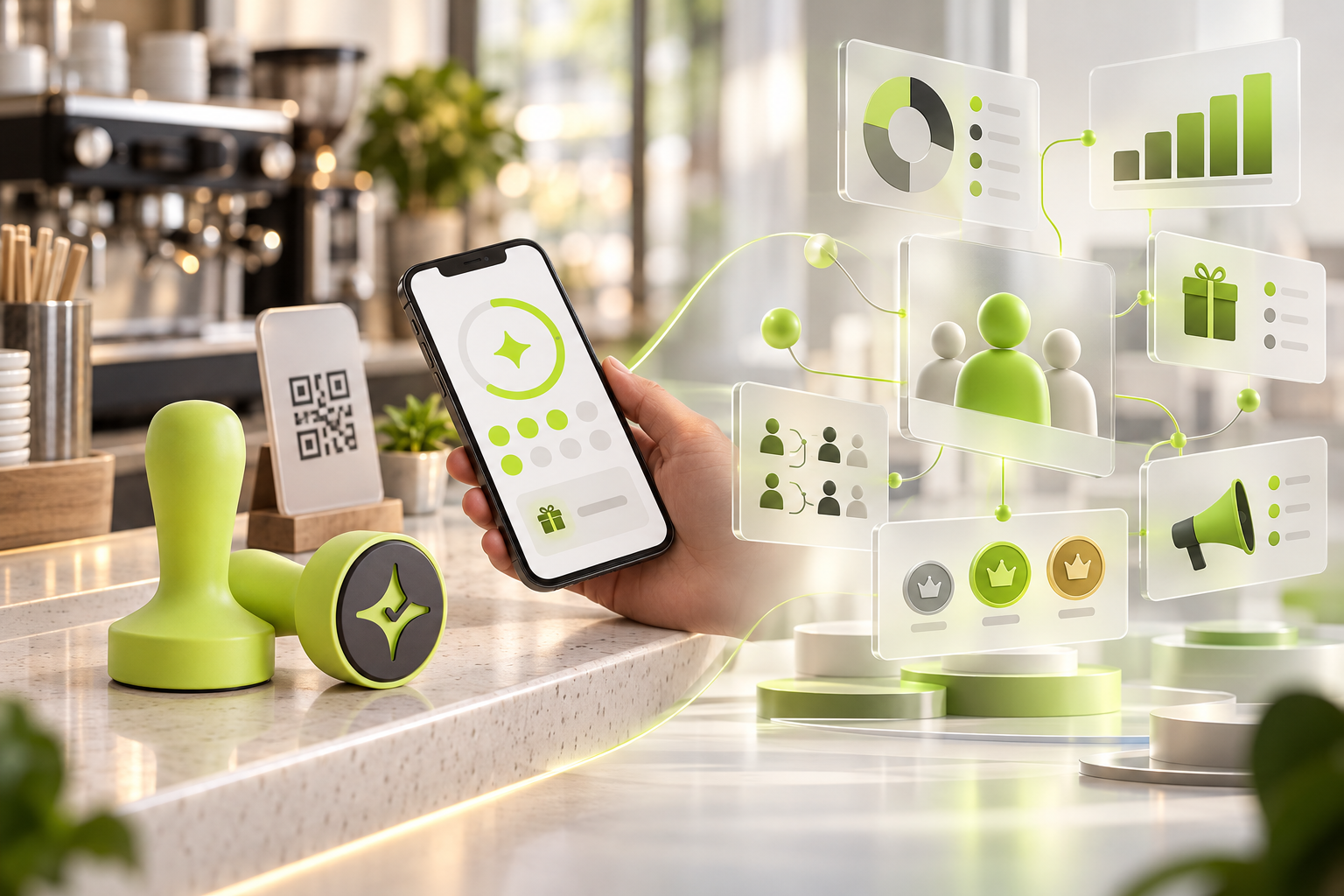 Editorial comparison of Çentik's NFC and QR loyalty rewards and an enterprise loyalty management environment with customer tiers and analytics.
